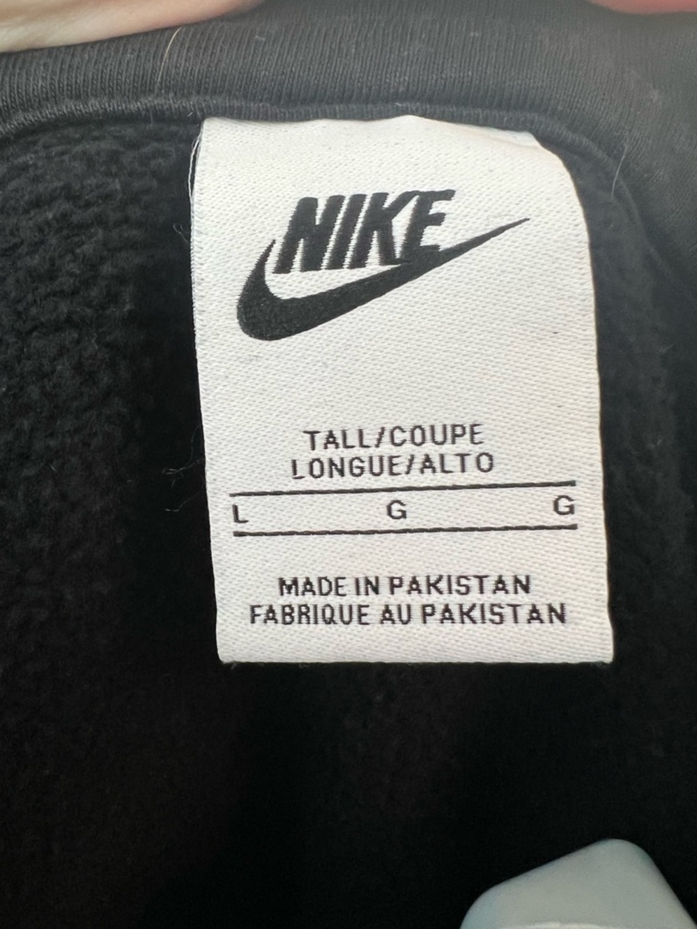 Nike club fleece Black Pullover Hoodie with White Swoosh - Picture 4 of 8